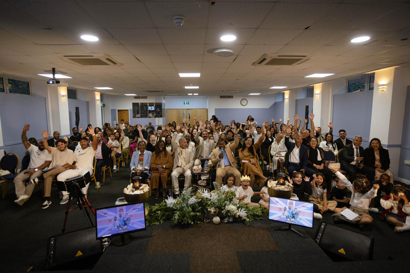 The AGGF UK church family welcoming visitors